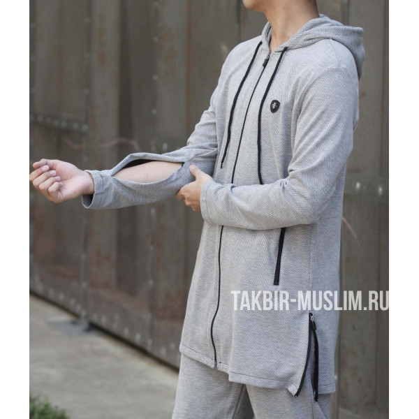 Мусульманский спортивный костюм "Джалиль", серая вспышка